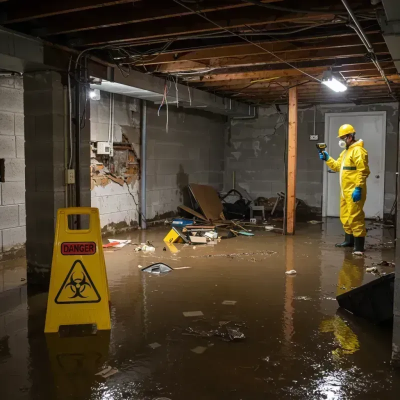 Flooded Basement Electrical Hazard in Brazil, IN Property